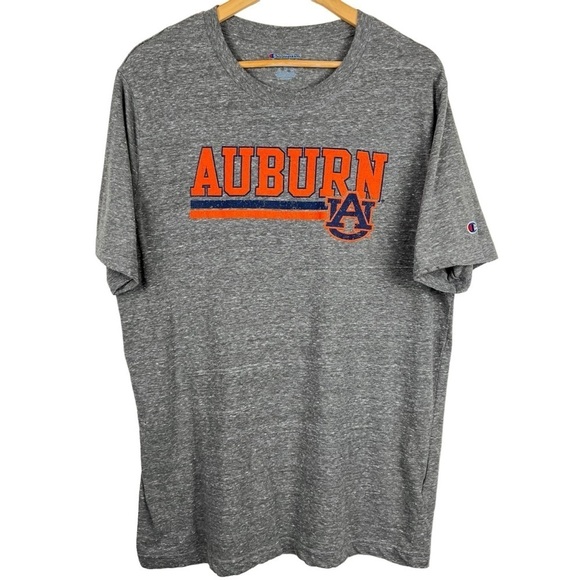Auburn University Tigers Champion Heathered Grey T-Shirt Size XL - Picture 1 of 9